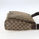 GUCCI GG Canvas Shoulder Bag Beige Silver 146236 Auth bs33191-4