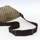 GUCCI GG Canvas Shoulder Bag Beige Silver 146236 Auth bs33191-7