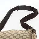 GUCCI GG Canvas Shoulder Bag Beige Silver 146236 Auth bs33191-8