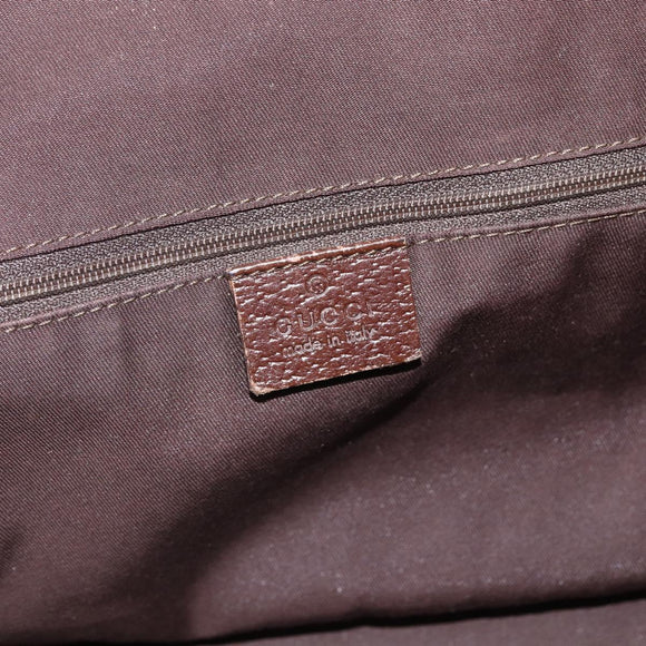 GUCCI GG Canvas Web Sherry Line Tote Bag Beige Silver Red 145758 Auth bs33193