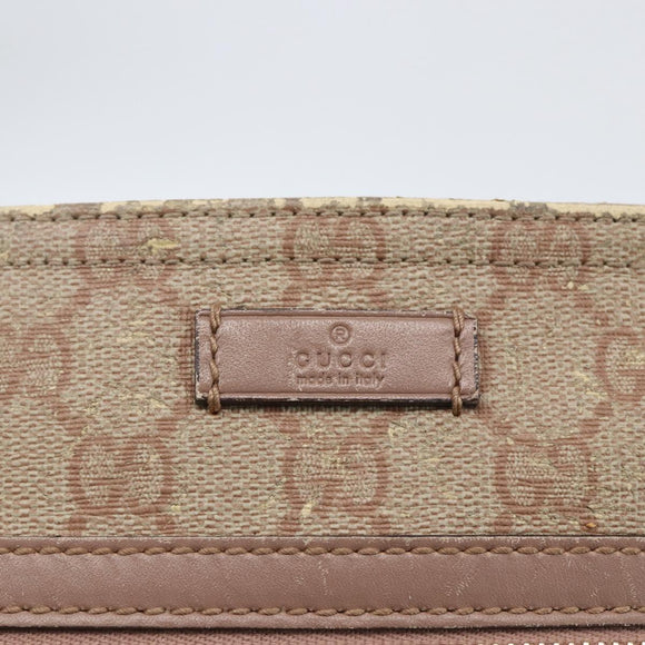 GUCCI GG Supreme Shoulder Bag PVC Pink Gold 295257 Auth bs33194