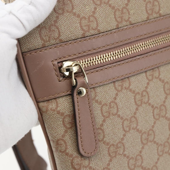 GUCCI GG Supreme Shoulder Bag PVC Pink Gold 295257 Auth bs33194