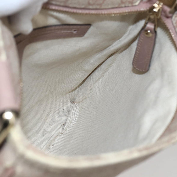 GUCCI GG Supreme Shoulder Bag PVC Pink Gold 295257 Auth bs33194