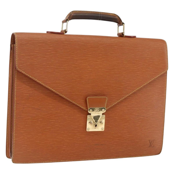 LOUIS VUITTON Epi Serviette Conseiller Zipangu Gold M54428 LV Auth bs33195