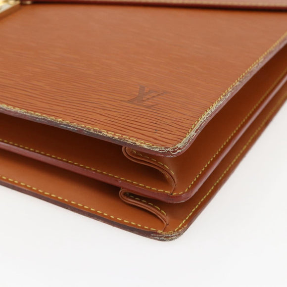 LOUIS VUITTON Epi Serviette Conseiller Zipangu Gold M54428 LV Auth bs33195
