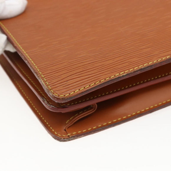 LOUIS VUITTON Epi Serviette Conseiller Zipangu Gold M54428 LV Auth bs33195