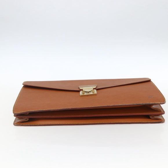 LOUIS VUITTON Epi Serviette Conseiller Zipangu Gold M54428 LV Auth bs33195