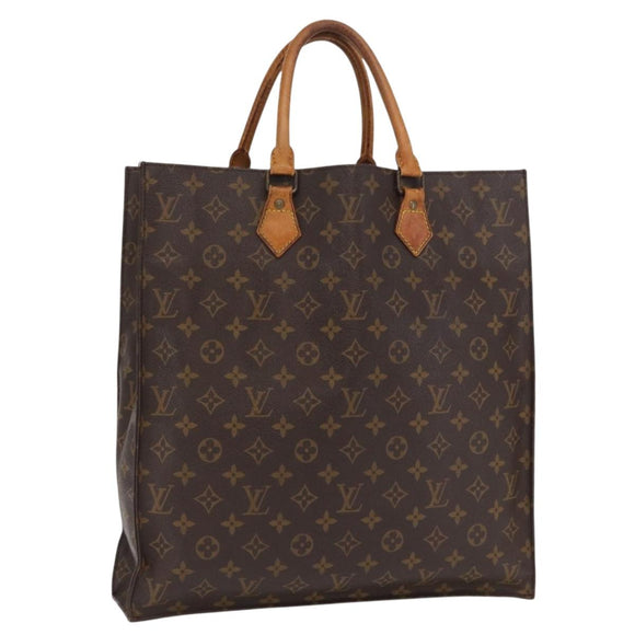 LOUIS VUITTON Monogram Sac Plat Hand Bag M51140 LV Auth bs33196