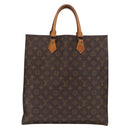 LOUIS VUITTON Monogram Sac Plat Hand Bag M51140 LV Auth bs33196-13