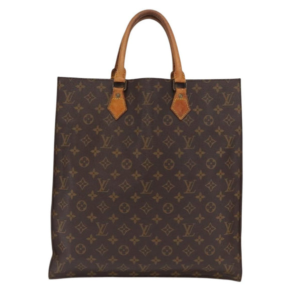 LOUIS VUITTON Monogram Sac Plat Hand Bag M51140 LV Auth bs33196