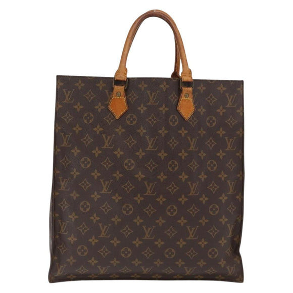 LOUIS VUITTON Monogram Sac Plat Handtasche M51140 LV Auth bs33196