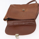 Burberrys Nova Check Hand Bag Leather 2way Brown Gold Auth bs33202-11