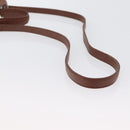 Burberrys Nova Check Hand Bag Leather 2way Brown Gold Auth bs33202-9
