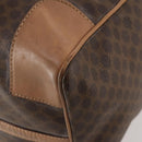 CELINE Macadam Canvas Boston Bag PVC Leather Brown Gold Auth bs33203-16