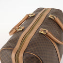 CELINE Macadam Canvas Boston Bag PVC Leather Brown Gold Auth bs33203-6