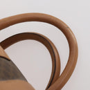 CELINE Macadam Canvas Boston Bag PVC Leather Brown Gold Auth bs33203-14