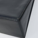 CELINE Chain Shoulder Bag Leather Navy Gold Auth bs33205-13