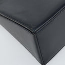 CELINE Chain Shoulder Bag Leather Navy Gold Auth bs33205-14