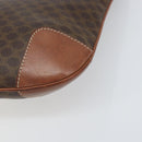 CELINE Macadam Canvas Tote Bag PVC Leather Brown Gold Auth bs33206-10