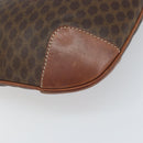 CELINE Macadam Canvas Tote Bag PVC Leather Brown Gold Auth bs33206-13