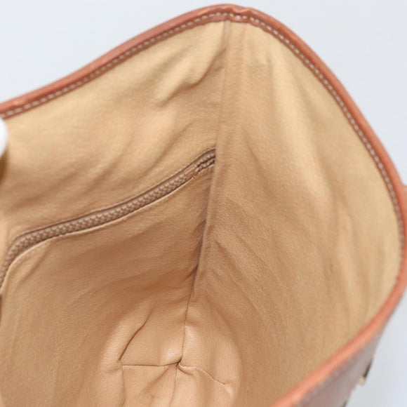 CELINE Macadam Canvas Tote Bag PVC Leather Brown Gold Auth bs33206