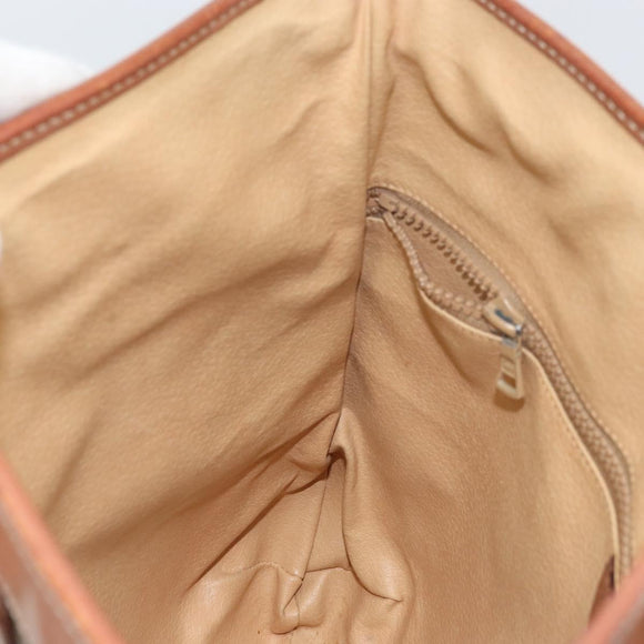 CELINE Macadam Canvas Tote Bag PVC Leather Brown Gold Auth bs33206