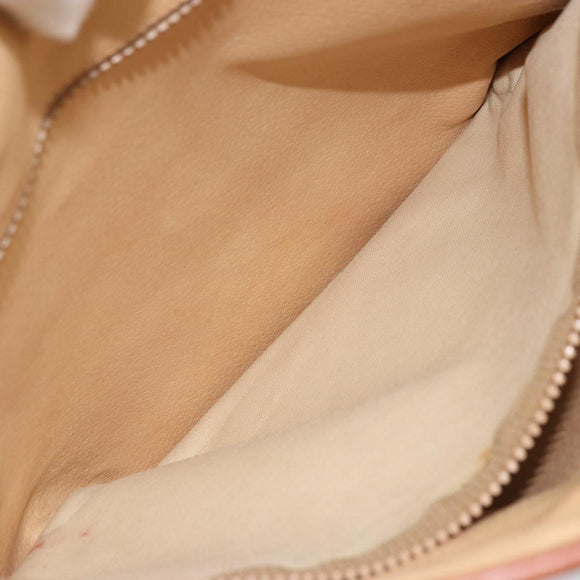 CELINE Macadam Canvas Tote Bag PVC Leather Brown Gold Auth bs33206