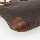 CELINE Macadam Canvas Tote Bag PVC Leather Brown Gold Auth bs33207-17