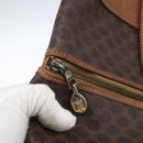 CELINE Macadam Canvas Tote Bag PVC Leather Brown Gold Auth bs33207-9