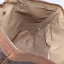 CELINE Macadam Canvas Tote Bag PVC Leather Brown Gold Auth bs33207-19