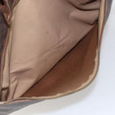 CELINE Macadam Canvas Tote Bag PVC Leather Brown Gold Auth bs33207-21