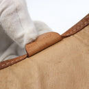 CELINE Macadam Canvas Tote Bag PVC Leather Brown Gold Auth bs33207-12