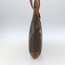 CELINE Macadam Canvas Tote Bag PVC Leather Brown Gold Auth bs33207-3
