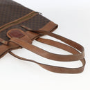 CELINE Macadam Canvas Tote Bag PVC Leather Brown Gold Auth bs33207-7