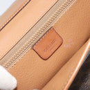 CELINE Macadam Canvas Shoulder Bag PVC Leather Brown Gold Auth bs33208-15
