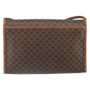 CELINE Macadam Canvas Shoulder Bag PVC Leather Brown Gold Auth bs33208-3