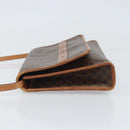 CELINE Macadam Canvas Shoulder Bag PVC Leather Brown Gold Auth bs33208-5