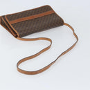 CELINE Macadam Canvas Shoulder Bag PVC Leather Brown Gold Auth bs33208-7