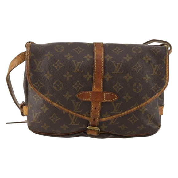 LOUIS VUITTON Monogram Saumur 30 Shoulder Bag M42256 LV Auth bs33212