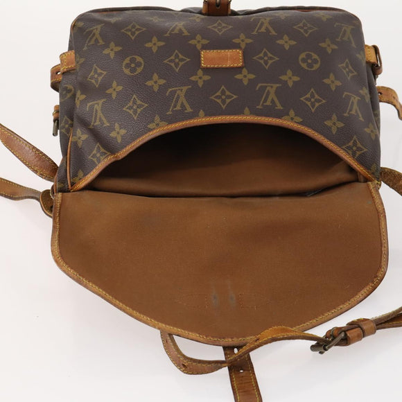LOUIS VUITTON Monogram Saumur 30 Shoulder Bag M42256 LV Auth bs33212
