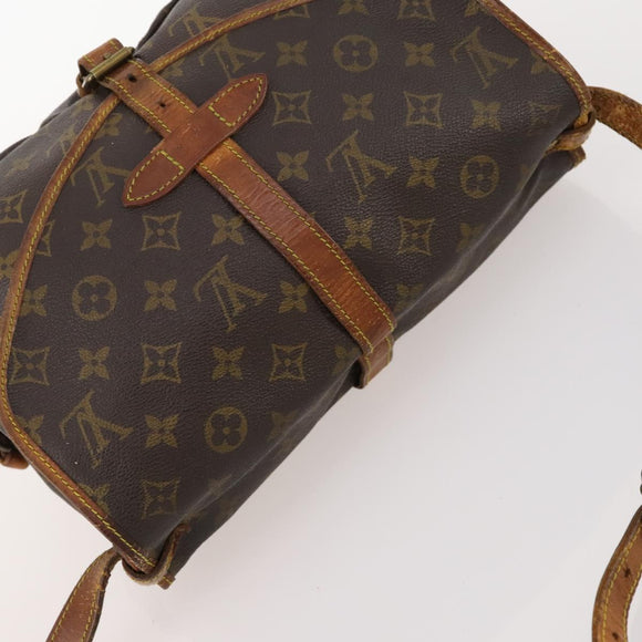 LOUIS VUITTON Monogram Saumur 30 Shoulder Bag M42256 LV Auth bs33212