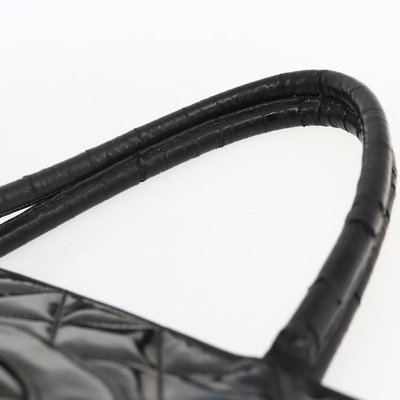 CHANEL Standard Tote Bag Patent leather Black CC Auth bs33216