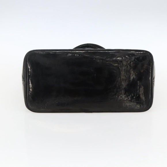 CHANEL Standard Tote Bag Patent leather Black CC Auth bs33216