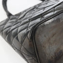 CHANEL Standard Tote Bag Patent leather Black CC Auth bs33216-14
