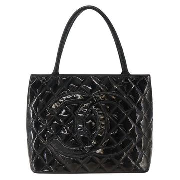 CHANEL Standard Tote Bag Patent leather Black CC Auth bs33216 - 0