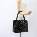 CHANEL Standard Tote Bag Patent leather Black CC Auth bs33216-27