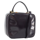GUCCI Bamboo Hand Bag Patent leather 2way Purple Gold 000 270 0323 Auth bs33222-1