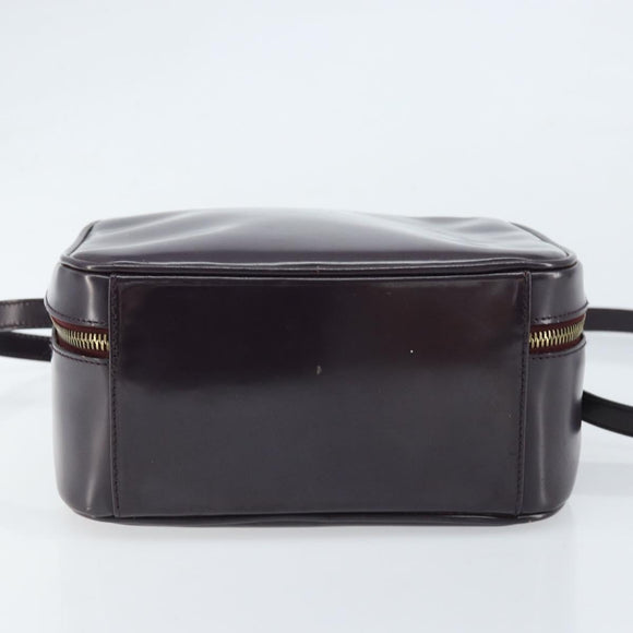 GUCCI Bamboo Hand Bag Patent leather 2way Purple Gold 000 270 0323 Auth bs33222