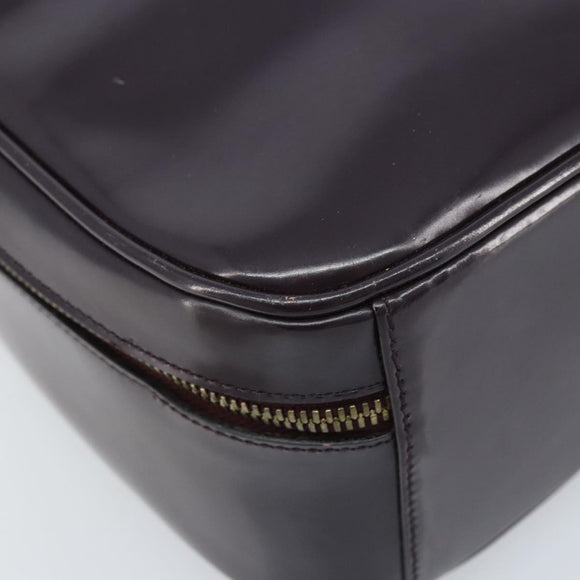 GUCCI Bamboo Hand Bag Patent leather 2way Purple Gold 000 270 0323 Auth bs33222