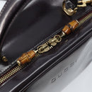 GUCCI Bamboo Hand Bag Patent leather 2way Purple Gold 000 270 0323 Auth bs33222-16